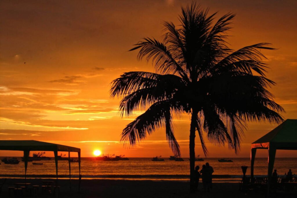 Sunsets in Manabi Ecuador, this sunset is in Porto Lopez